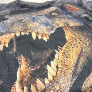 Black Kids Dinosaur Graphic Jersey Top